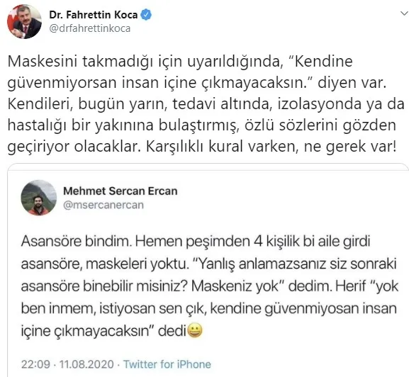 Sağlık Bakanı Fahrettin Koca'dan maske uyarısı - 1