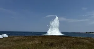 Denizde bulunan mayın imha edildi