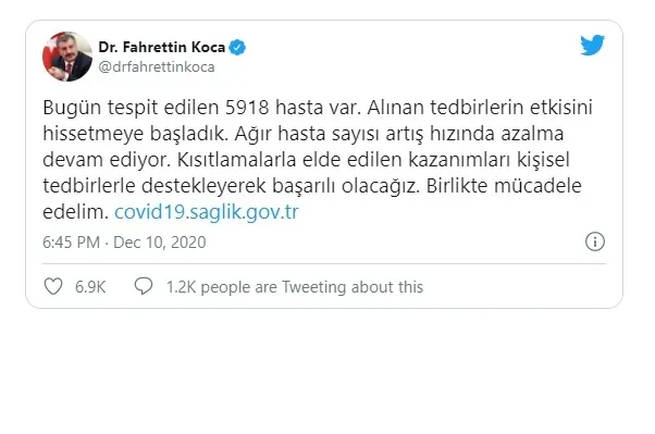 Sağlık Bakanlığı Türkiye’nin koronavirüs toplam vaka sayısını ilk kez açıkladı