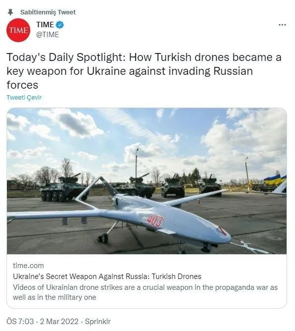 Alman Bild’den riyakarlık dolu ’’Bayraktar TB-2’’ haberi! Karabağ’da başka Ukrayna’da başka!