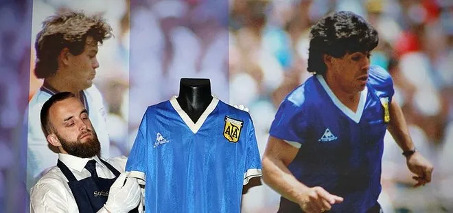 Diego Armando Maradona’nın Tanrının eli forması satıldı! Dudak uçuklatan rakam...