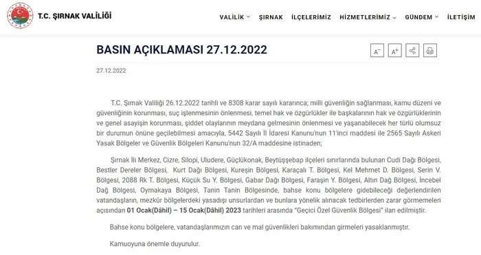 sirnakta-15-bolge-ozel-guvenlik-bolgesi-ilan-edildi-iste-baslangic-ve-sona-eris-tarihi-1672155309291.jpg Şırnak’ta askeri operasyon başlıyor: 15 yer "ÖZEL GÜVENLİK BÖLGESİ” ilan edildi! İşte başlangıç ve sona eriş tarihi - 4