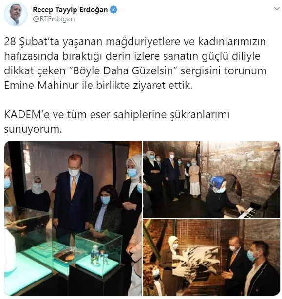 Başkan Erdoğan Böyle Daha Güzelsin sergisini gezdi
