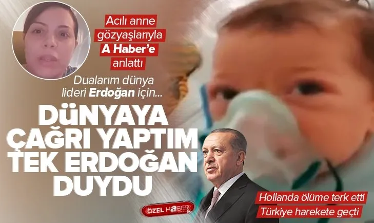 Türkiye Yunus bebek için harekete geçti! A Haber’in sesini duyurduğu aile için Hollanda’ya uçak gidecek! Acılı anne: Dünyaya çağrı yaptım tek Erdoğan duydu