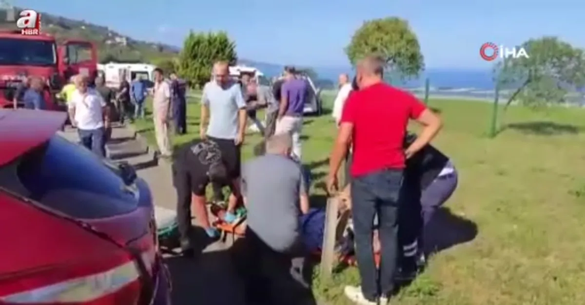 Giresun'da kavşakta kaza