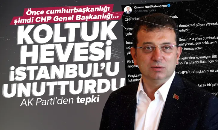 AK Partiden Ekrem İmamoğluna tepki