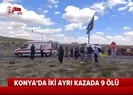 Direksiyon başında uyudu faciaya yol açtı! Konyada iki kazada 9 kişi hayatını kaybetti |Video