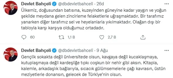 Son dakika: MHP Lideri Devlet Bahçeli’den flaş açıklamalar! Sel felaketi, Altındağ olayı ve muhalefetin algı operasyonları...