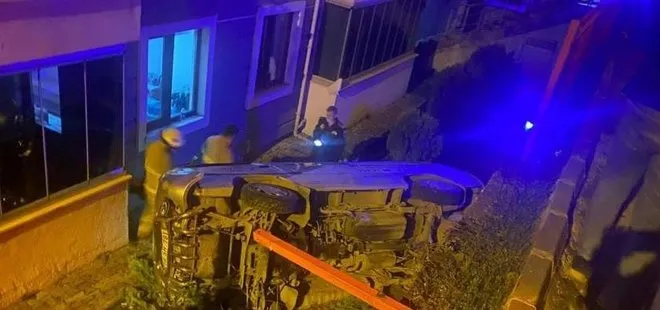 Karabük’te sitenin bahçesine uçan araçtaki 3 kişi yaralandı