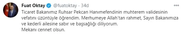 Son dakika haberi | Sağlık Bakanı Fahrettin Koca: Ticaret Bakanı Ruhsar Pekcan'ın annesi vefat etti - 3