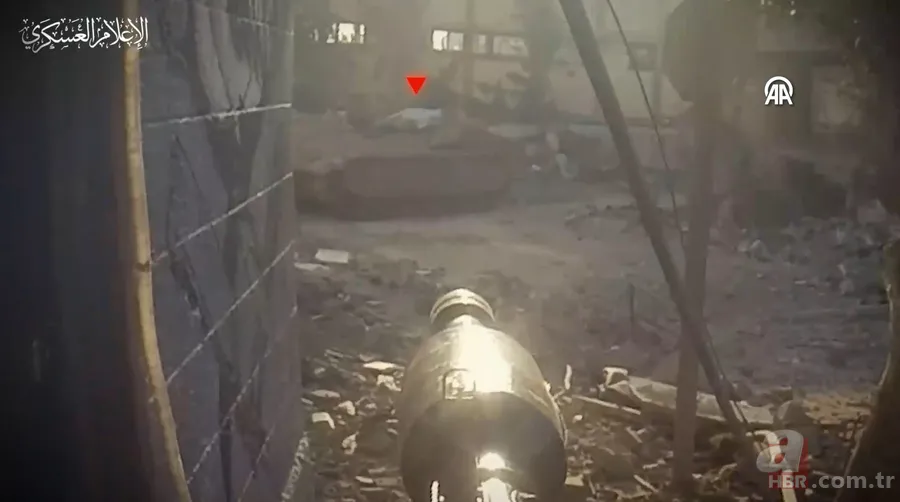 El Kudüs Tugayları Gazze'de katil İsrail'in tankını böyle imha etti! Cephe hattından sıcak görüntüler 19