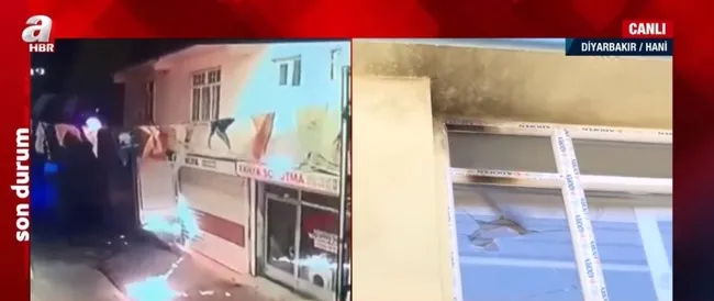 Diyarbakır'da provokatif saldırı! AK Parti Hani İlçe Başkanlığı'na molotofkokteyli atıldı - 4