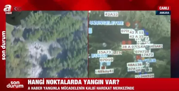 Alevlerle yoğun mücadele! A Haber Yangın Harekat Merkezi’nde