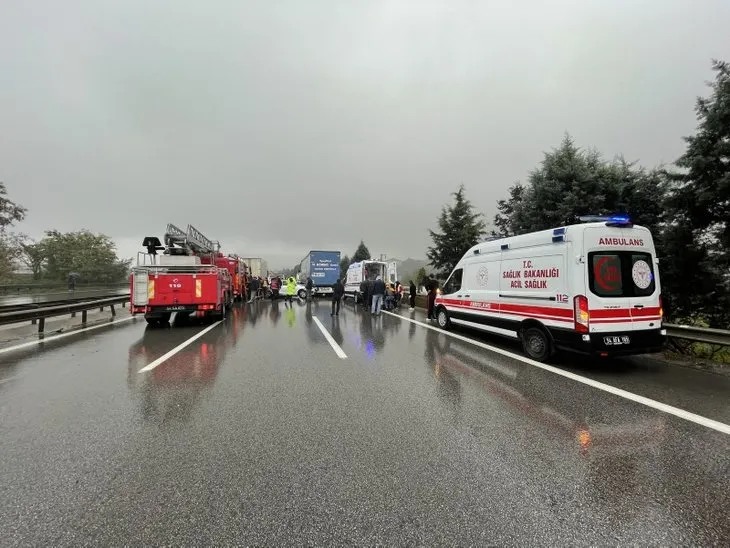 Anadolu Otoyolu’nda 15 araç birbirine girdi! Ankara istikameti ulaşıma kapandı