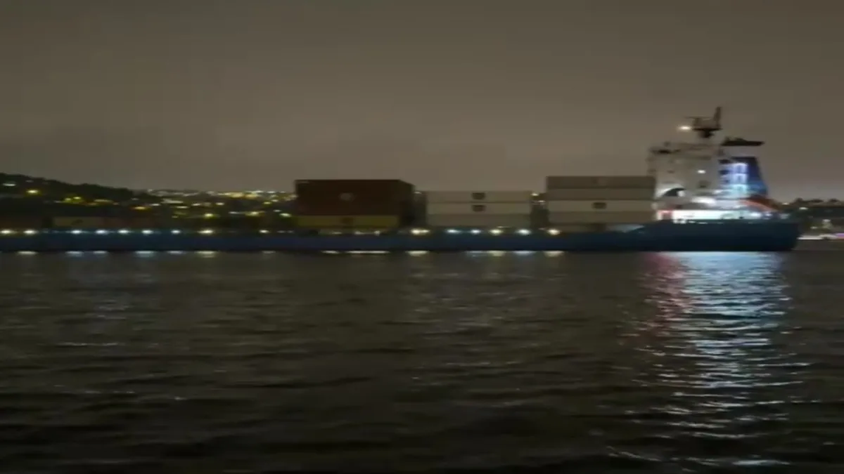 İstanbul Boğazı'nda panik anları! Kuru yük gemisi kıyıya sürüklendi