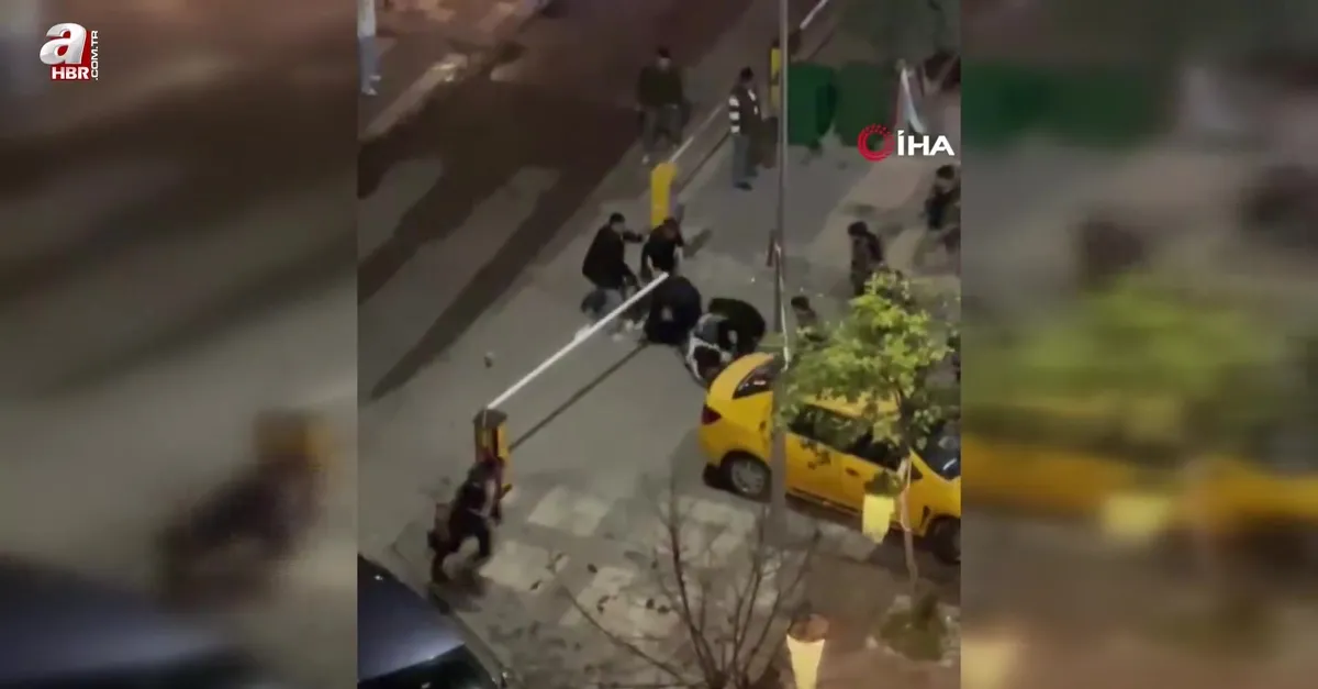 2 grubun tekme tokatlı kavgası kamerada!