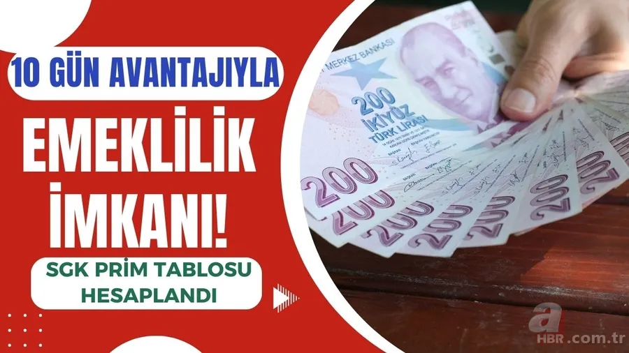 10 gün avantajıyla emeklilik imkanı! SGK prim-gün tablosu hesaplandı 1