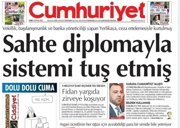 Cumhuriyet Gazetesinden Hamza Yerlikaya’ya iftira! İşte ‘Diploması Sahte’ iddiasını çürüten belgeler