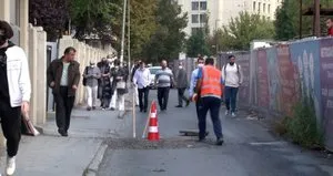 İBB’nin metro çalışmasında yol çöktü