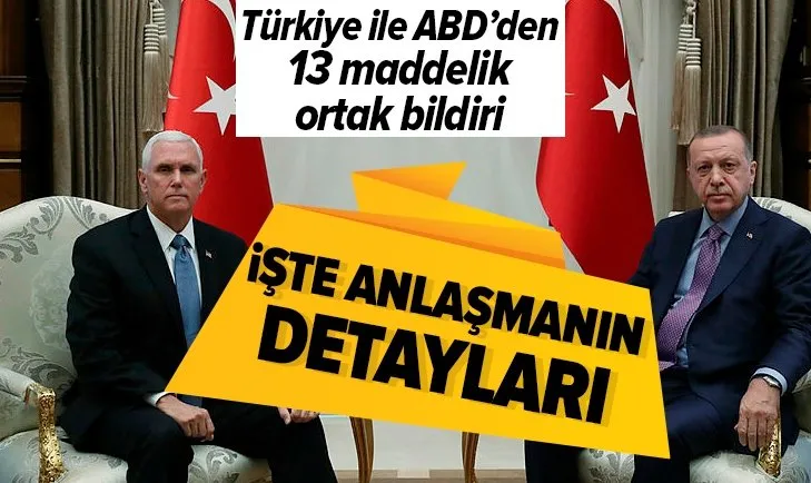 Türkiye ile ABD'den ortak bildiri