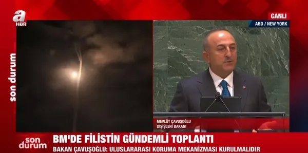 Dışişleri Bakanı Mevlüt Çavuşoğlu’ndan BM 67. Genel Kurulu’nda flaş Filistin açıklaması
