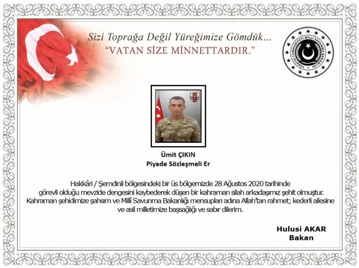 Hakkari'den acı haber geldi! Şemdinli'de 1 asker şehit oldu - 2