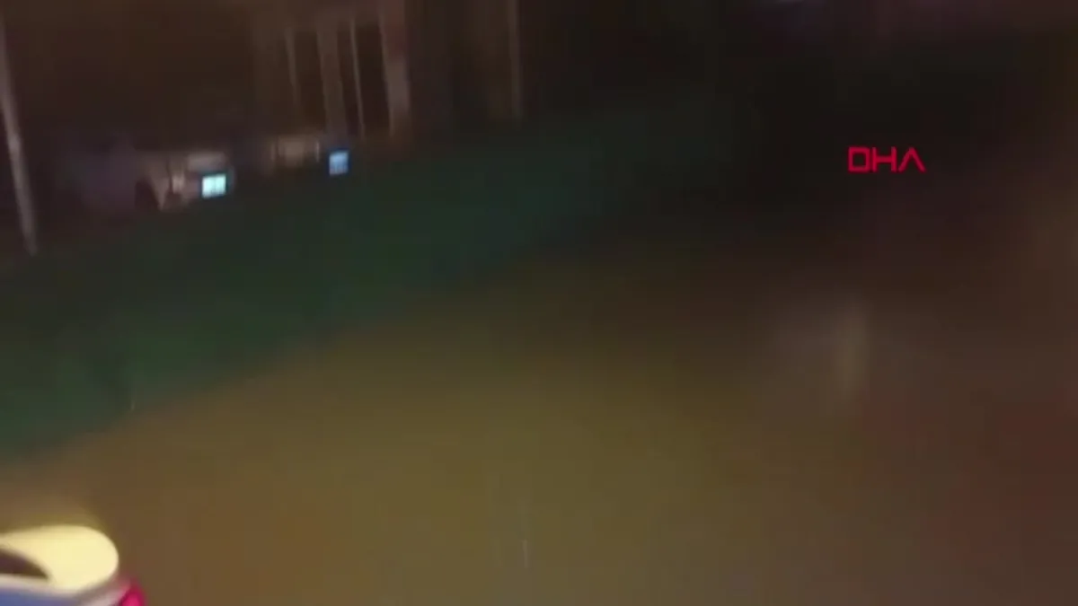 Aydın'daki sağanakta araç yolda kaldı