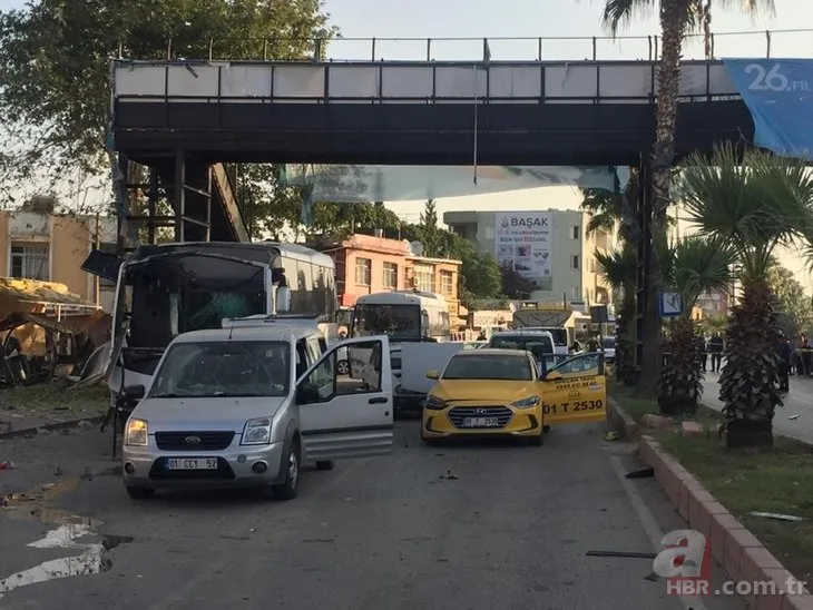 Adana’da polis aracına bombalı saldırı!