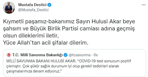 Son dakika: Milli Savunma Bakanı Hulusi Akar'ın koronavirüs testi pozitif çıktı - 6