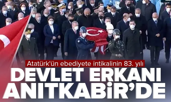 Atatürk’ün ebediyete intikalinin 83. yılı: Devlet erkanı Anıtkabir’de