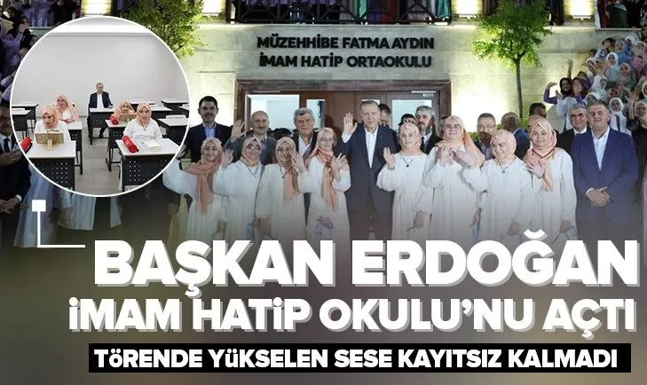 Başkan Erdoğan Kocaeli’de İmam Hatip Ortaokulu açılışına katıldı