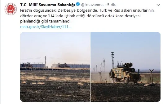 Son dakika: Milli Savunma Bakanlığı: Rusya ile dördüncü ortak devriye tamamlandı - 1