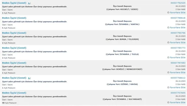 İŞKUR üzerinden ilkokul mezunu 35 bin işçi alımı yapılacak! İŞKUR resmi ilanları