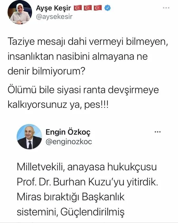 Burhan Kuzu'nun vefatı hakkında iğrenç paylaşımda bulunan CHP'li Özkoç'a sert tepki - 3