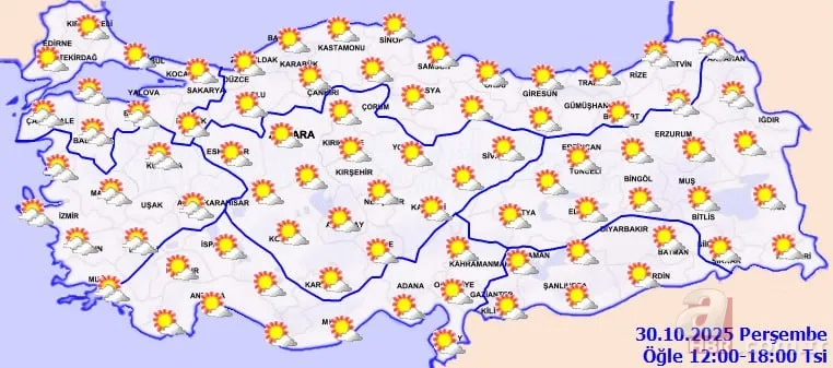 30 Ekim hava durumu raporu | Pastırma yazı kuraklıkla geldi: Türkiye’de yağışsız günler başlıyor! Sıcaklıklar fırlayacak 11