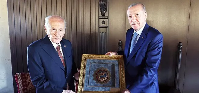 Başkan Erdoğan MHP Genel Başkanı Bahçeli ile görüştü