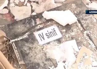 Son dakika: İşgalci Ermenistan okulu vurdu! Terter gece boyunca bombardımana tutuldu
