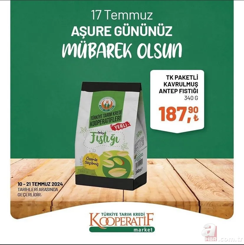 Tarım Kredi Market'te fırsat kataloğu geldi! 70 üründe indirim var: Gül suyu 47.90, buğday 18.50 TL, TK antep fıstığı 187,90 TL 12
