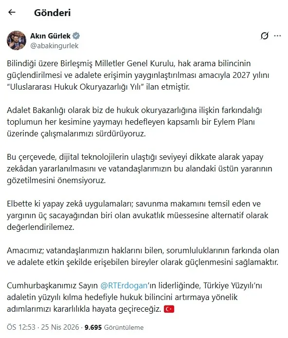 Adalet Bakanlığı hukuk okuryazarlığı için eylem planı hazırlıyor - 1