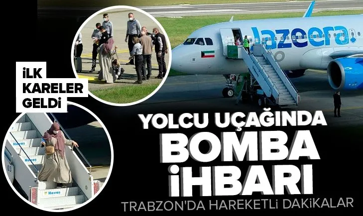 Son dakika: Trabzon Havalimanı’nda hareketli saatler! Cezire Havayolları’na ait uçakta bomba ihbarı