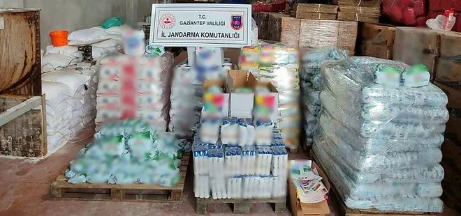 Gaziantep’te 2,5 milyon TL değerinde sahte deterjan ele geçirildi