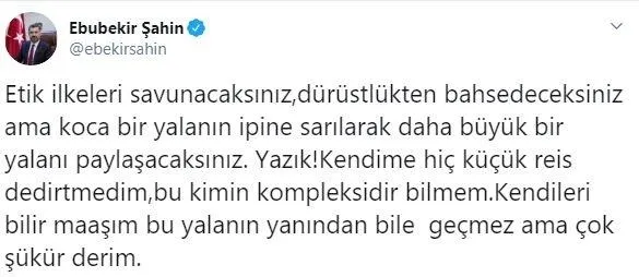 CHP ve FETÖ’nün iftiralarına RTÜK Başkanı Ebubekir Şahin’den sert yanıt