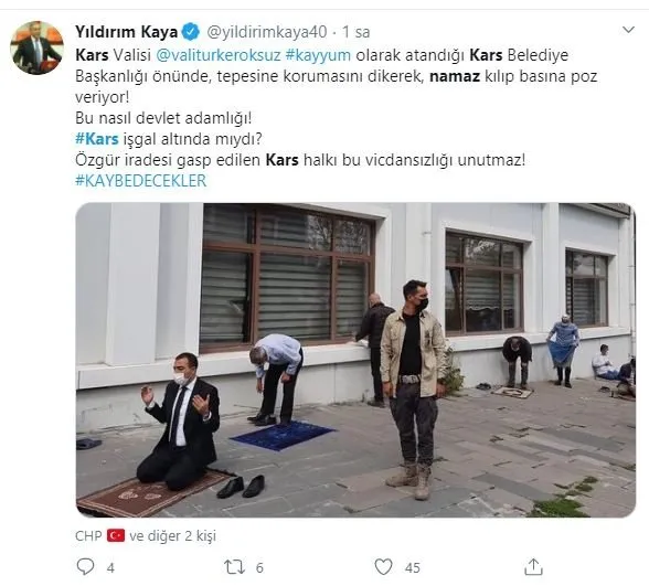 Türker Öksüz’ün vatandaşlarla kıldığı Cuma namazını hedef aldılar! CHP, Deva ve İYİ Partilerin yalanı belgelendi
