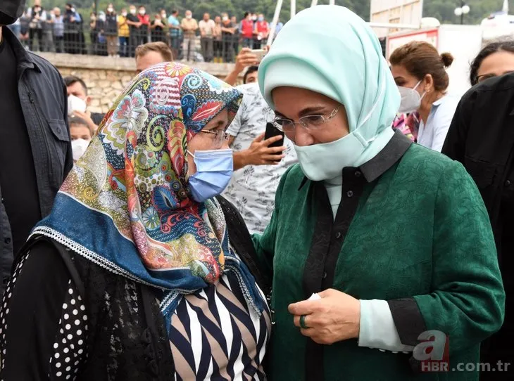 Emine Erdoğan sel bölgesine gitti! Bozkurt’a geçmiş olsun ziyareti