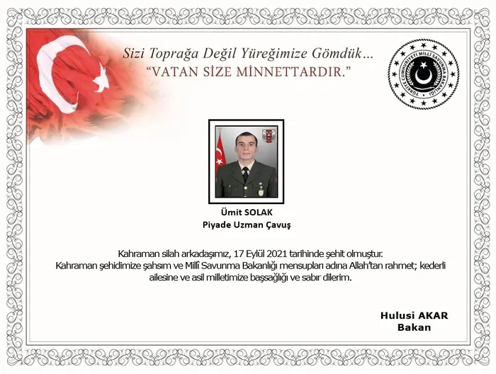 Irak'tan acı haber: 1 askerimiz şehit oldu - 1