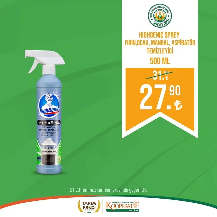 Tarım Kredi Market indirimlerinde son 6 gün! Katalogda yok yok! Çamaşır deterjanı 99.90, Ayçiçek yağı 36.90, Süzme peynir 64.90, zeytin 57.90 TL...