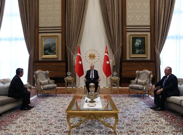 Son dakika: Başkan Erdoğan Meredow ve Bayramov'u kabul etti - 1
