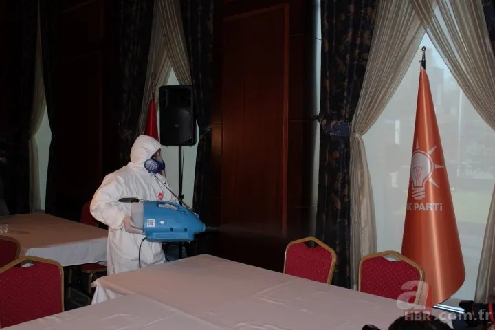 AK Parti Genel Merkezi koronavirüs (corona virüs) için dezenfekte edildi 10