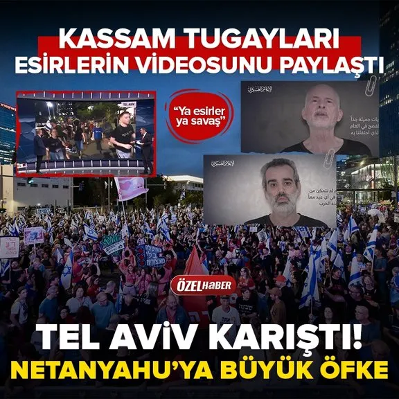 Tel Aviv sokaklarında Netanyahu’ya büyük öfke! İsrailli rehinelerden Bizi buradan kurtarın çağrısı | Esir yakınları hükümetinin istifası için gösteri düzenledi