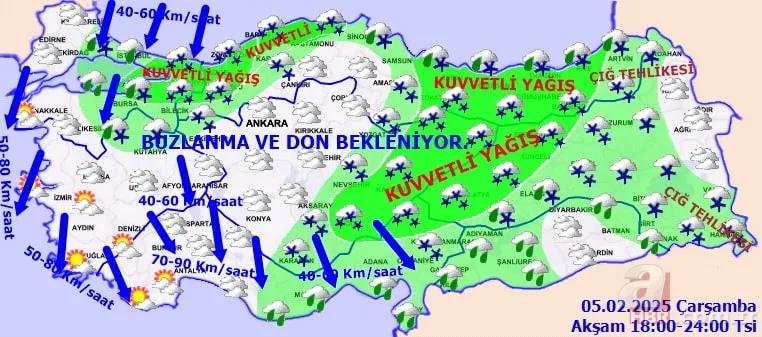 19 il için sarı alarm: İstanbul'da beklenen kar bugün başladı! Kaç gün sürecek? 19